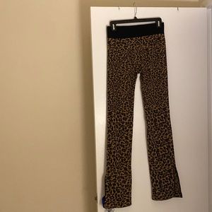 Leopard Print Flared Leggings
